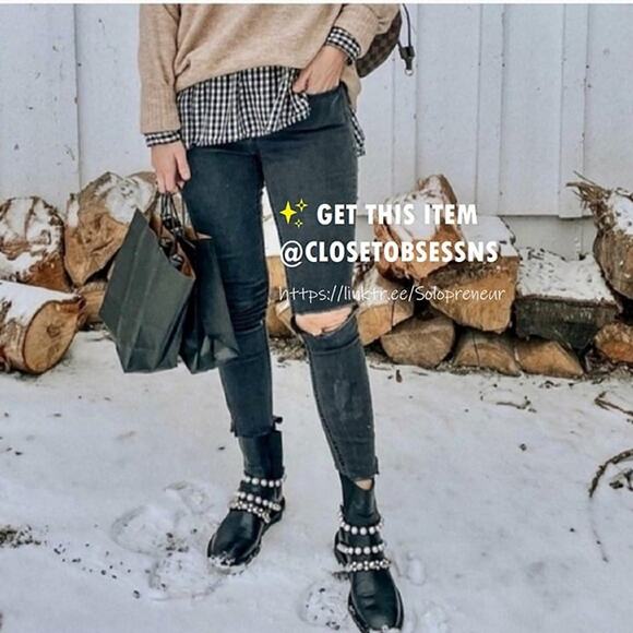 ZARA Leather Ankle Boots NWT - Picture 6 of 12